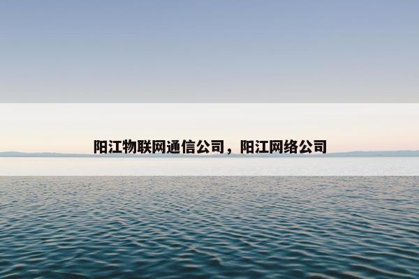 阳江物联网通信公司，阳江网络公司