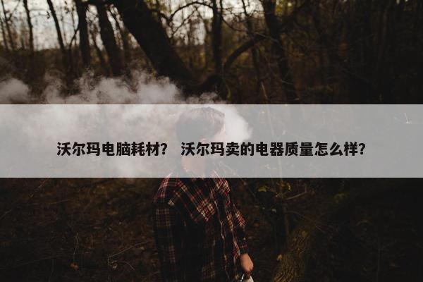 沃尔玛电脑耗材？ 沃尔玛卖的电器质量怎么样？