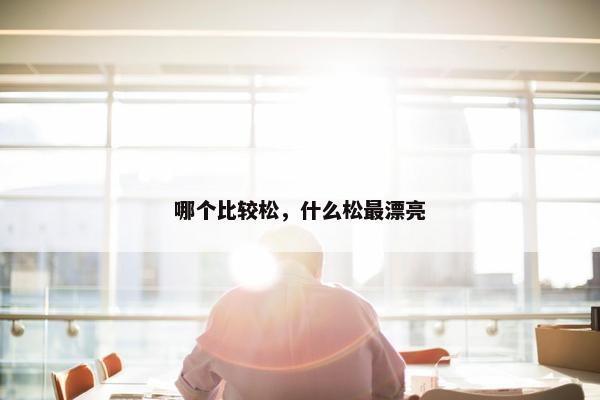 哪个比较松，什么松最漂亮