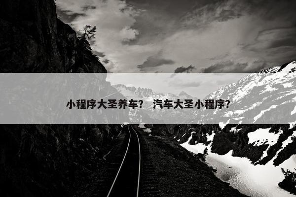 小程序大圣养车？ 汽车大圣小程序？