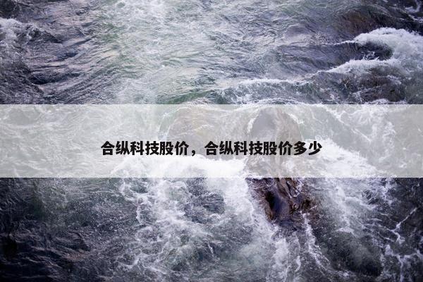 合纵科技股价，合纵科技股价多少