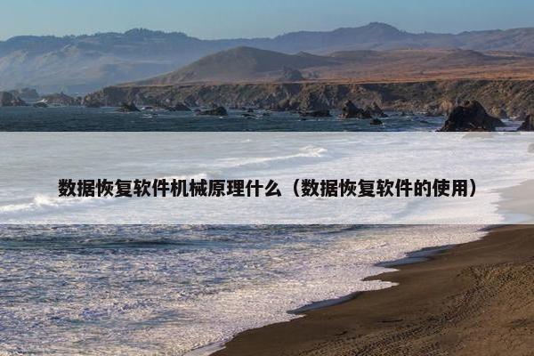 数据恢复软件机械原理什么（数据恢复软件的使用）