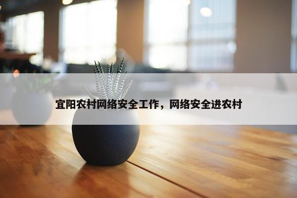 宜阳农村网络安全工作，网络安全进农村