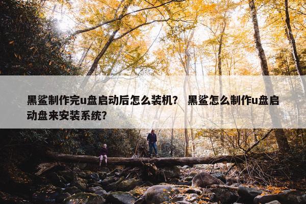 黑鲨制作完u盘启动后怎么装机？ 黑鲨怎么制作u盘启动盘来安装系统？