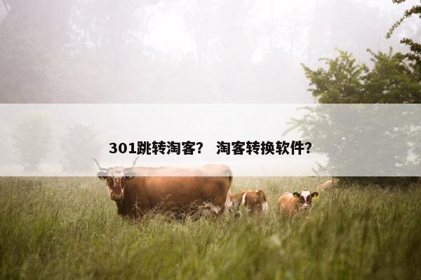 301跳转淘客？ 淘客转换软件？