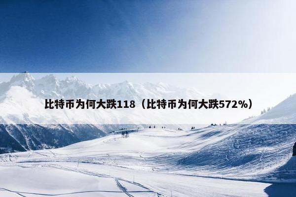 比特币为何大跌118（比特币为何大跌572%）