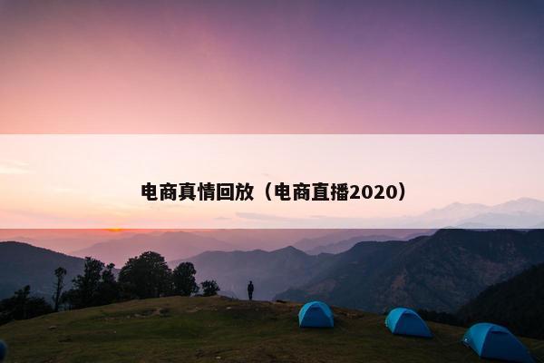 电商真情回放（电商直播2020）