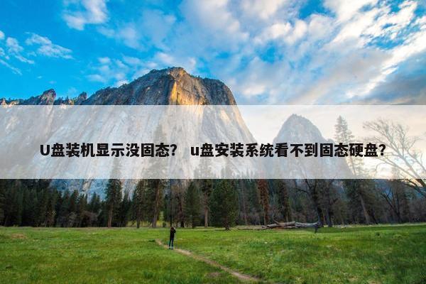 U盘装机显示没固态？ u盘安装系统看不到固态硬盘？