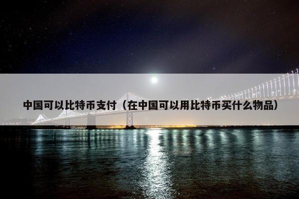 中国可以比特币支付（在中国可以用比特币买什么物品）
