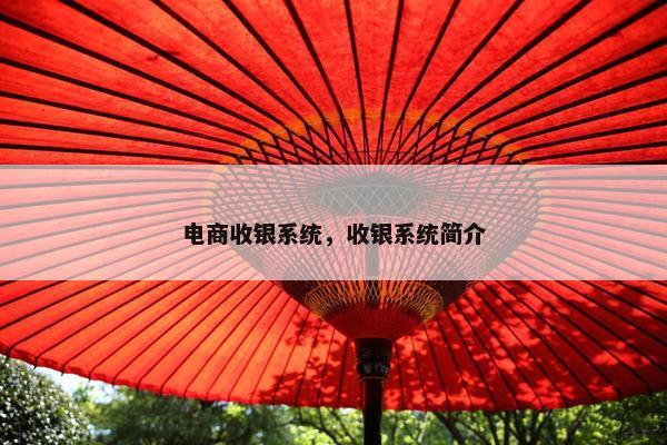 电商收银系统，收银系统简介