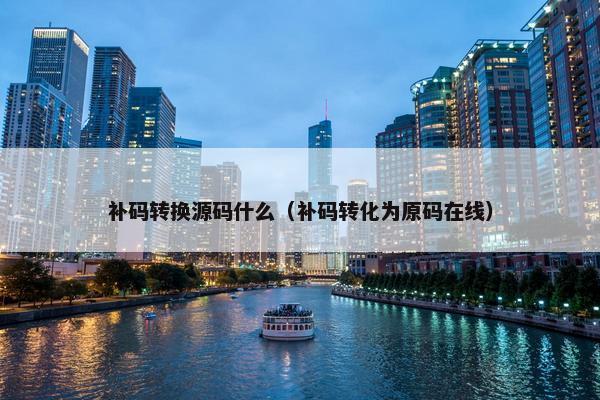 补码转换源码什么（补码转化为原码在线）