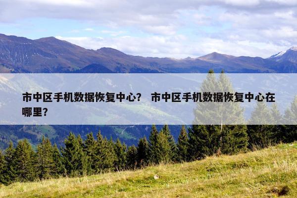 市中区手机数据恢复中心？ 市中区手机数据恢复中心在哪里？