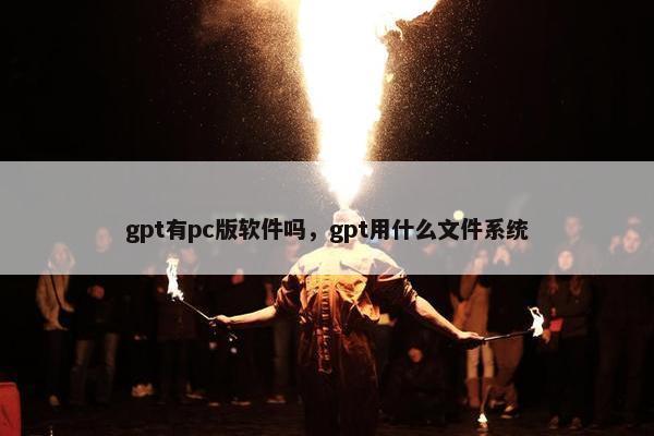 gpt有pc版软件吗，gpt用什么文件系统