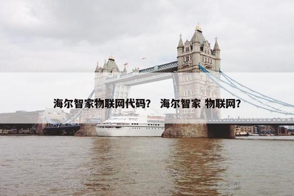 海尔智家物联网代码？ 海尔智家 物联网？