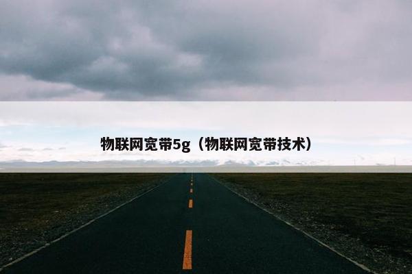 物联网宽带5g（物联网宽带技术）
