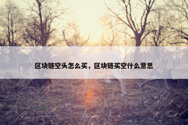 区块链空头怎么买，区块链买空什么意思