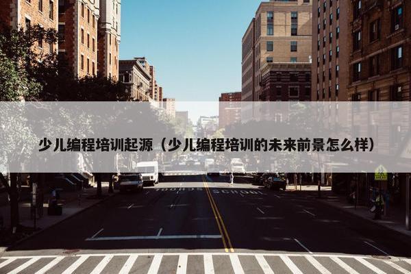 少儿编程培训起源（少儿编程培训的未来前景怎么样）