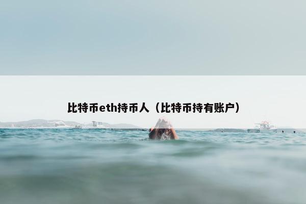 比特币eth持币人（比特币持有账户）