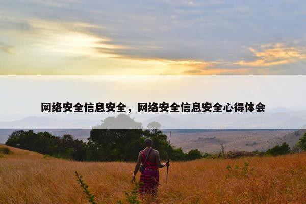 网络安全信息安全，网络安全信息安全心得体会