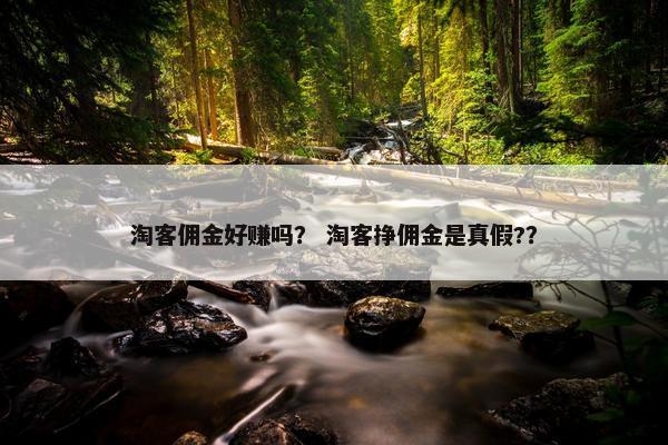 淘客佣金好赚吗？ 淘客挣佣金是真假?？