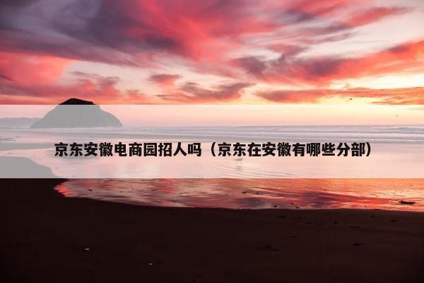 京东安徽电商园招人吗（京东在安徽有哪些分部）