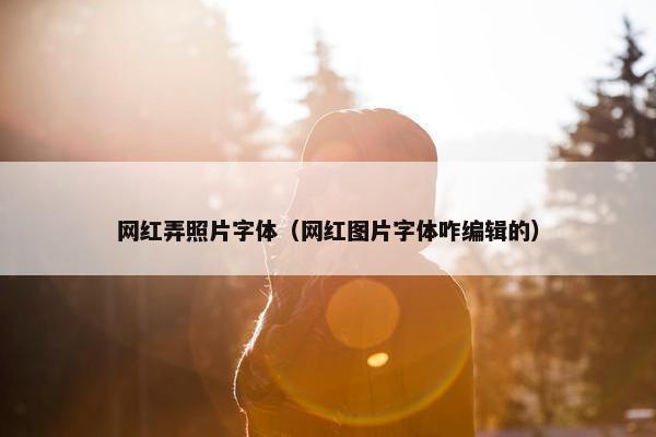 网红弄照片字体（网红图片字体咋编辑的）