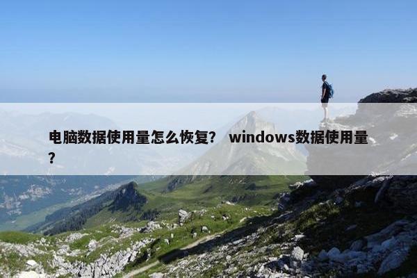 电脑数据使用量怎么恢复？ windows数据使用量？