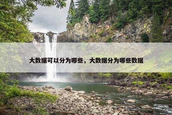 大数据可以分为哪些，大数据分为哪些数据