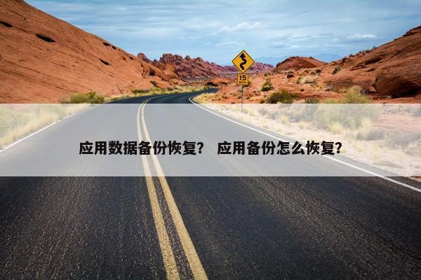 应用数据备份恢复？ 应用备份怎么恢复？