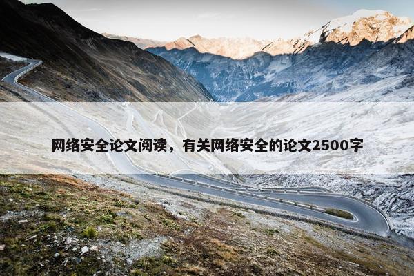 网络安全论文阅读，有关网络安全的论文2500字