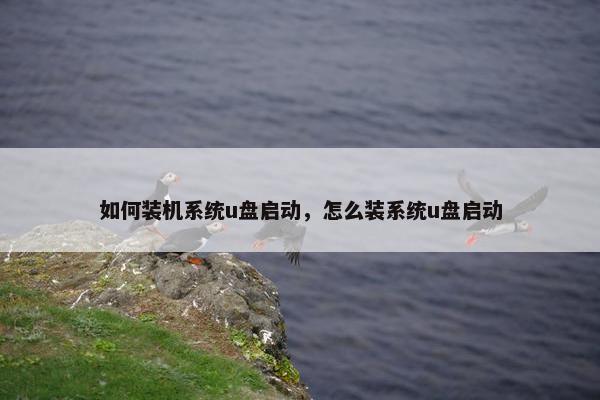 如何装机系统u盘启动，怎么装系统u盘启动