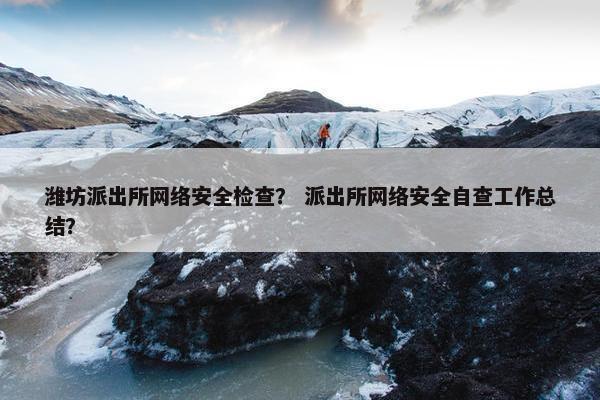 潍坊派出所网络安全检查？ 派出所网络安全自查工作总结？