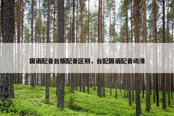 国语配音台版配音区别，台配国语配音动漫