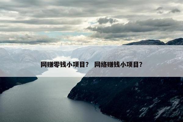 网赚零钱小项目？ 网络赚钱小项目？
