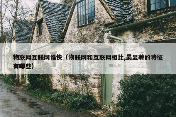 物联网互联网谁快（物联网和互联网相比,最显著的特征有哪些）