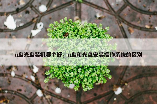 u盘光盘装机哪个好，u盘和光盘安装操作系统的区别