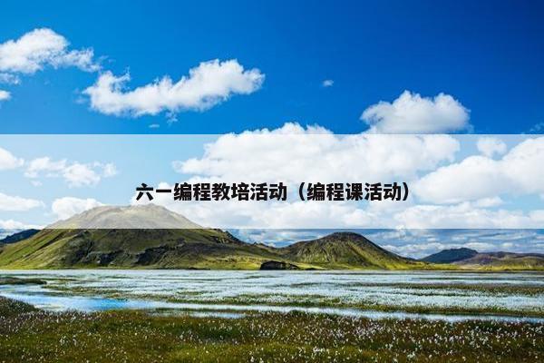 六一编程教培活动（编程课活动）