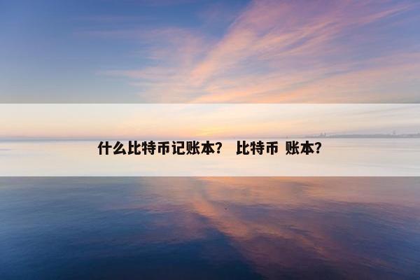 什么比特币记账本？ 比特币 账本？