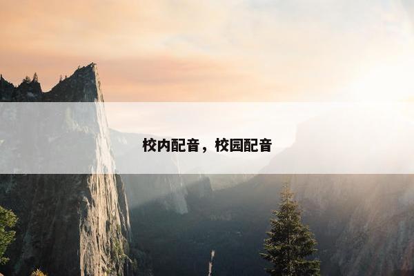 校内配音，校园配音