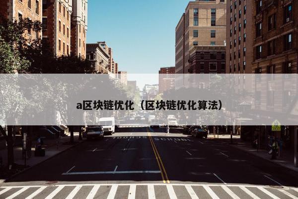 a区块链优化（区块链优化算法）