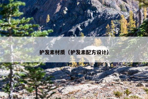 护发素材质（护发素配方设计）