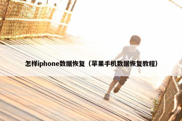 怎样iphone数据恢复（苹果手机数据恢复教程）