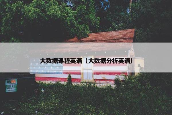 大数据课程英语（大数据分析英语）