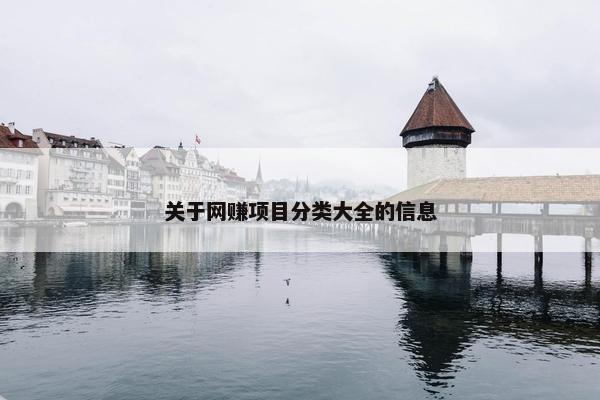 关于网赚项目分类大全的信息