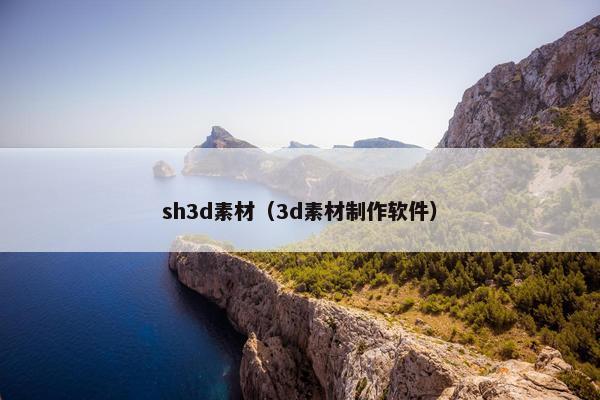 sh3d素材（3d素材制作软件）