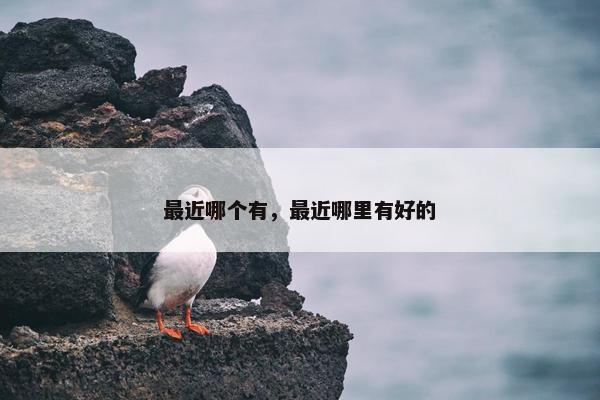 最近哪个有，最近哪里有好的