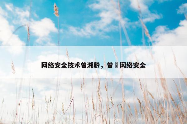网络安全技术曾湘黔，曾珺网络安全