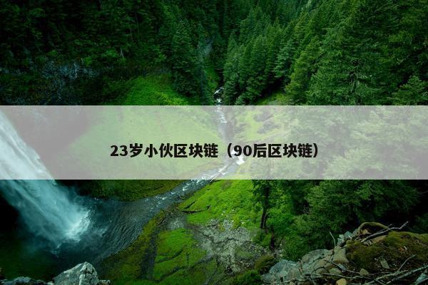 23岁小伙区块链（90后区块链）