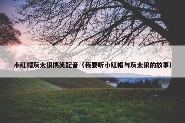 小红帽灰太狼搞笑配音（我要听小红帽与灰太狼的故事）