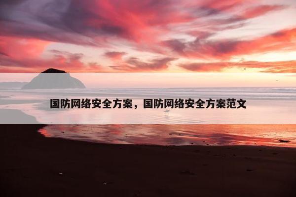 国防网络安全方案，国防网络安全方案范文